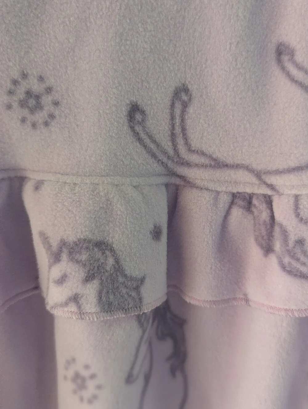 Lavender Fleece Unicorn Nightgown 8-10